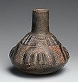 Engraved Bottle, Clay, Ancestral Caddoan