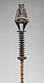 Flywhisk (tahiri ra’a), Wood, coconut fiber, human hair, Rurutu or Tupua'I Island