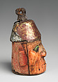 Head Lime Container, Shell, metal alloy, stone, wood, fiber, Wari