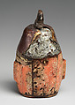 Head Lime Container, Shell, metal alloy, stone, wood, fiber, Wari