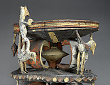 Ékwè ọ́zọ́ (ọ́zọ́ chieftancy stool), Igbo artist, Wood, paint, Igbo peoples