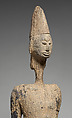 Jomogoni male figure, Bamana numuw (blacksmith), Wood, mud, Bamana peoples