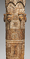 Fokwe mi drum, Eastern Lagoons artist, Wood, kaolin, Lagoon peoples