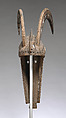 Kuma (hornbill helmet mask), Bobo blacksmith, Ceiba(?) wood, pigment, Bobo
