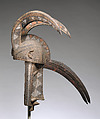 Kuma (hornbill helmet mask), Bobo blacksmith, Ceiba(?) wood, pigment, Bobo