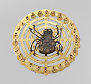 Earflare with spider, Moche artist(s), Gold, silver, Moche