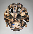Helmet Mask (Gelede), Yoruba artist, Wood, pigment, metal, Yoruba peoples