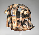 Helmet Mask (Gelede), Yoruba artist, Wood, pigment, metal, Yoruba peoples
