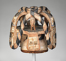 Helmet Mask (Gelede), Yoruba artist, Wood, pigment, metal, Yoruba peoples