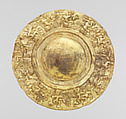 Ornamental disk, Chimú artist(s), Gold, Chimú