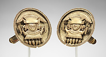 Pair of Ear Flares, Gold, Lambayeque (Sicán)