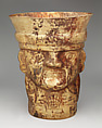Beaker with figure and Spondylus shell, Lambayeque (Sicán) artist(s), Gold, Lambayeque (Sicán)