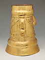 Beaker with inverse face, Lambayeque (Sicán) artist(s), Gold, Lambayeque (Sicán)