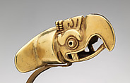 Labret, Eagle Head, Gold, Aztec