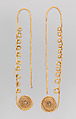 Pair of Gold Ear Ornaments, Gold, Sonso