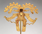 Crocodile-head figure pendant, Chiriquí artist(s), Gold, Chiriqui