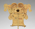 Stylized Figure Pendant, Gold (cast), Coclé (Parita)