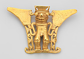 Bat-Head Figure Pendant, Gold, Diquís