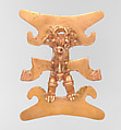 Deer-Head Figure Pendant, Gold, Chiriquí