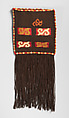 Embroidered bag with fringe, Nasca artist, Camelid hair, Nasca
