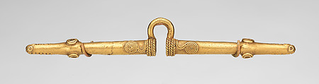 Crocodilian Nose Ornament, Gold, Zenú