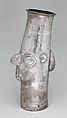 Beaker with face, Inca artist(s), Silver, Inca