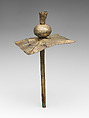Miniature parasol, Chimú or Chancay artist(s), Gilded silver, Chimú or Chancay