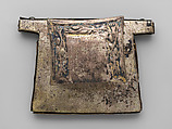 Miniature Litter Backboard, Silver (hammered), gilt, Chimú or Chancay