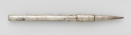 Digging stick, Silver (hammered), wood, Chimú or Chancay
