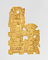 Feathered serpent ornament, Mexica or Mixtec (Ñuu Savi) artists, Gold, Mexica (Aztec)
