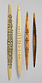 Weaving Sword, Bone, pigment, Peruvian