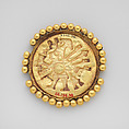 Ear flare frontal, Moche artist(s), Gold, Moche