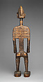 Nyeleni figure, Bamana numuw (blacksmith), Wood, brass, thread, Bamana peoples