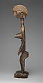 Nyeleni figure, Bamana numuw (blacksmith), Wood, brass, thread, Bamana peoples