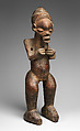 Male figure, Yaka artist, Wood, paint(?), plant fiber, Yaka peoples