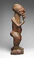 Male figure, Yaka artist, Wood, paint(?), plant fiber, Yaka peoples