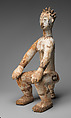 Figure: Seated Female (Anjenu), Wood, pigment, Okpoto peoples (Idoma)