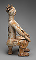 Figure: Seated Female (Anjenu), Wood, pigment, Okpoto peoples (Idoma)