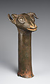 Staff finial with ram's head, Lower Niger Valley caster, Copper alloy, Lower Niger Bronze Industry