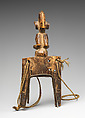 Heddle Pulley: Female Figure, Wood, fiber, pigment, Winiama peoples