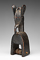 Heddle Pulley with Elephant, Wood, patina, Baule or Guro peoples