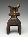 Heddle Pulley with Stool, Wood, Senufo peoples, Jimini group