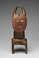 Heddle pulley with Goli Glin mask, Baule artist, Wood, metalF, Baule peoples