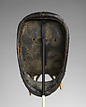 Kagle face mask, Dan artist, Wood, brass, nails, cane, mud, Dan peoples