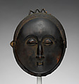 Moon mask from a mblo performance, Baule or Yaure artist, Wood, Baule or Yaure