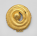 Snake Pendant, Gold, Baule or Lagoon peoples