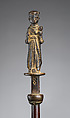 Staff with Saint Anthony of Padua, Kongo artist, Brass, wood, iron, Kongo peoples