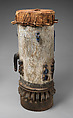 Male Drum, Fon artist, Wood, hide, pigment, cane, cord, Fon peoples