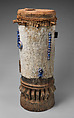 Female Drum, Fon artist, Wood, hide, pigment, cane, cord, Fon peoples
