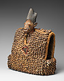 Twin Figure: Male with Garment (Ewu ileke Ibeji), Wood, cowrie shells, cloth, glass beads, pigment, iron, tukula powder, Yoruba peoples